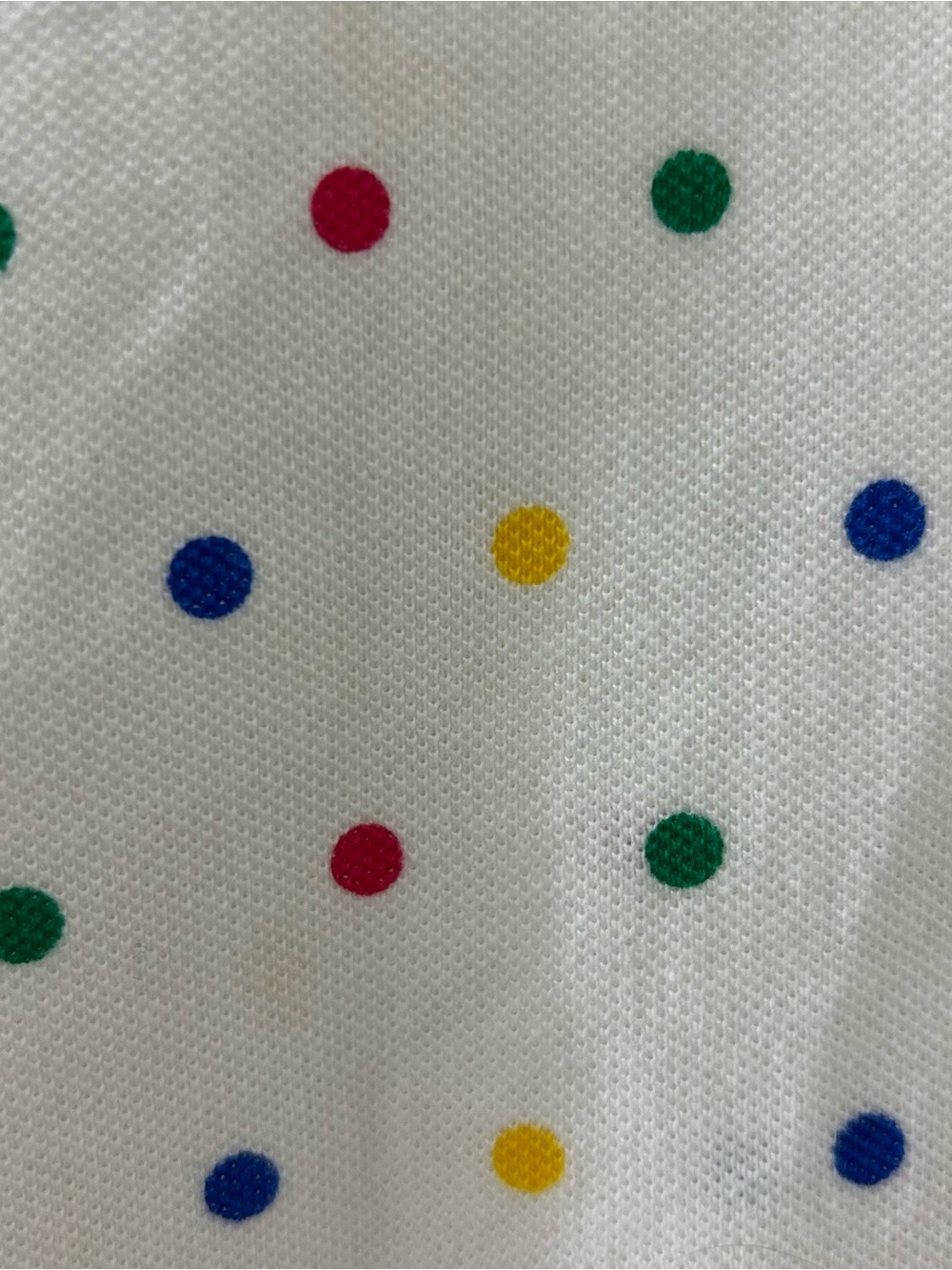 Kim Rogers White Polo with Multicolor Polka Dots 100% cotton - Picture 4 of 4
